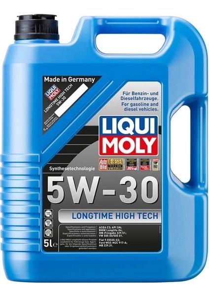 Long Time Hıgh Tech 5W-30 Motor Yağı 5 Litre (Üretim Yılı: 2025)