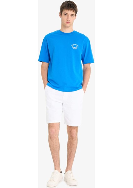 %100 Pamuk Regular Fit Bermuda Şort E1231AX25SM