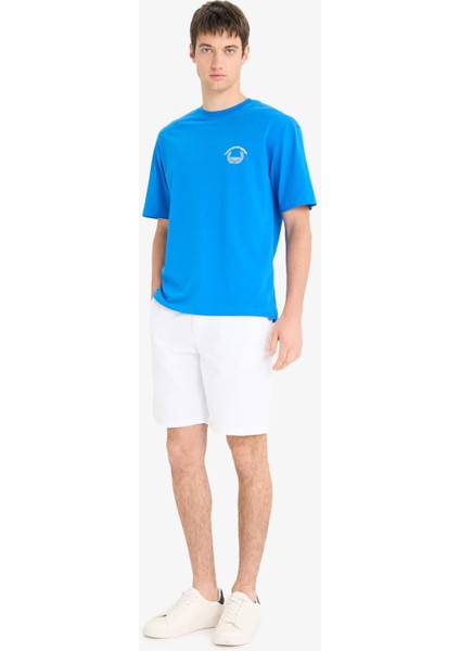 %100 Pamuk Regular Fit Bermuda Şort E1231AX25SM
