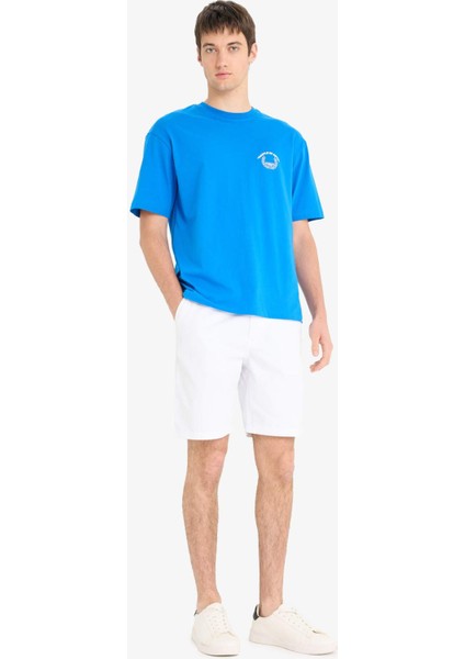 %100 Pamuk Regular Fit Bermuda Şort E1231AX25SM