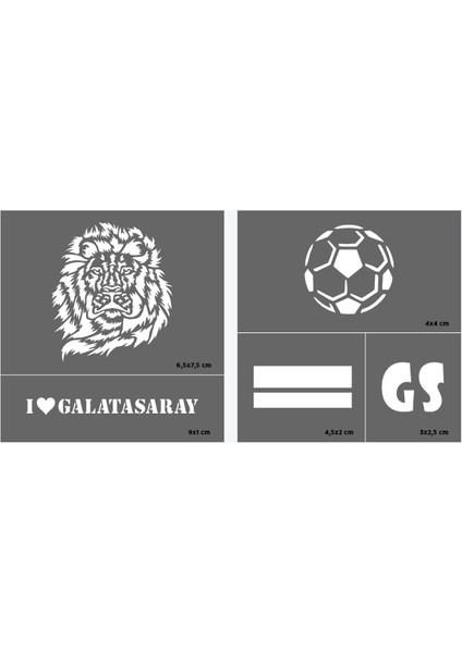Gs Dövme Şablon Seti + Siyah Sprey