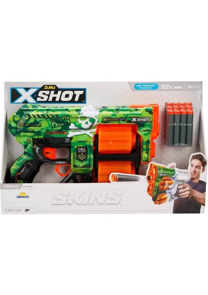36517 X-Shot Skins Dread 12 Mermili Sünger Dart Atan Silah 31 Cm-Sunman fiyatları