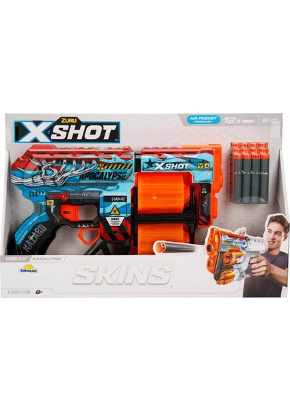 36517 X-Shot Skins Dread 12 Mermili Sünger Dart Atan Silah 31 Cm-Sunman modelleri