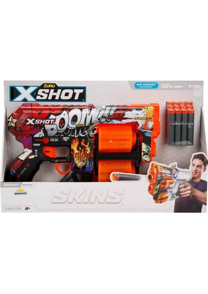 36517 X-Shot Skins Dread 12 Mermili Sünger Dart Atan Silah 31 Cm-Sunman fırsatları
