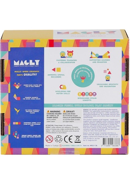 Mlg-36 Manyetik Blok 36 Parça -Gepettoys