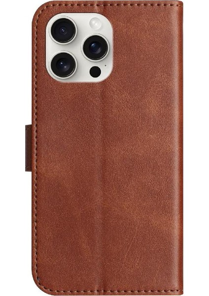 iPhone 16 Pro Tam Korumalı Telefon Pu Deri Cüzdan Standlı Kılıf (Yurt Dışından) indirimleri