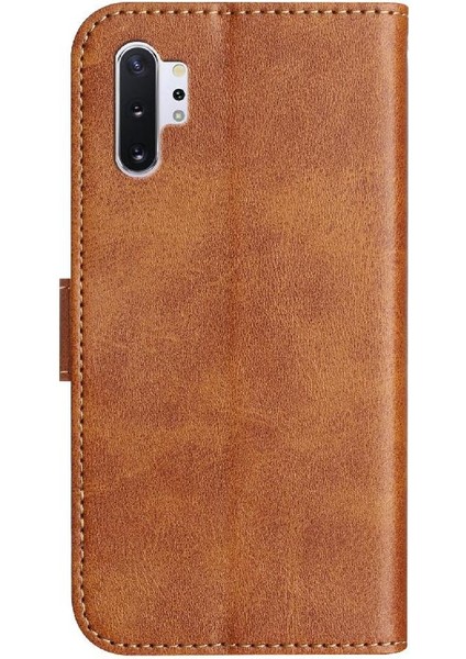 Samsung Galaxy Note 10 Plus Tam Korumalı Telefon Pu Deri Cüzdan Standlı Kılıf (Yurt Dışından)