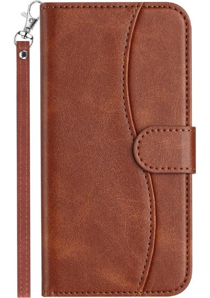 Samsung Galaxy S21 Plus Tam Korumalı Telefon Pu Deri Cüzdan Standlı Kılıf (Yurt Dışından)