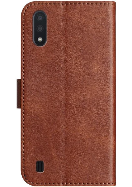 Samsung Galaxy M10 Tam Korumalı Telefon Pu Deri Cüzdan Standlı Kılıf (Yurt Dışından)