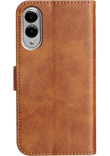 Samsung Galaxy S25 Edge Tam Korumalı Telefon Pu Deri Cüzdan Standlı Kılıf (Yurt Dışından)