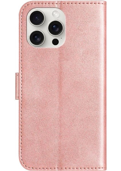 iPhone 15 Pro Tam Korumalı Telefon Pu Deri Cüzdan Standlı Kılıf (Yurt Dışından) indirimleri