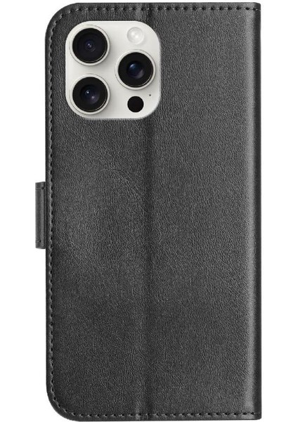 iPhone 15 Pro Tam Korumalı Telefon Pu Deri Cüzdan Standlı Kılıf (Yurt Dışından) indirimleri