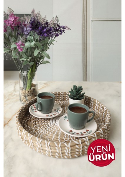 Çiçek Magic Kahve Takımı 4 Parça 2 Kişilik 22621