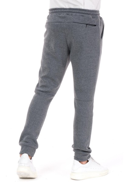 Erkek Paçası ve Beli Lastikli Bağcıklı Üç Iplik Şardonlu Kalın Rahat Spor Eşofman Altı Pantolon indirimleri