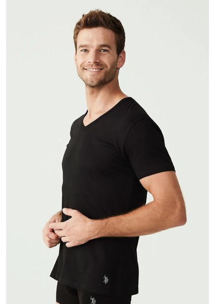- Erkek Battal Siyah 2 li V Yaka T-Shirt modelleri