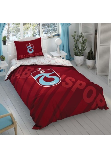 Trabzonspor Bordo Logo Lisanslı Nevresim Takımı