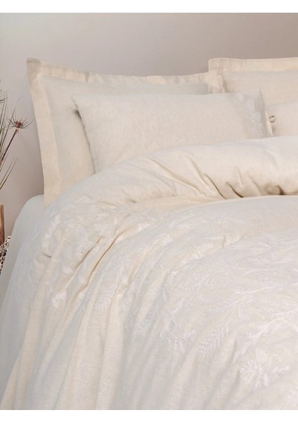 Cotton Keten Çift Kişilik Nevresim Takımı Kivora Bej fiyatları