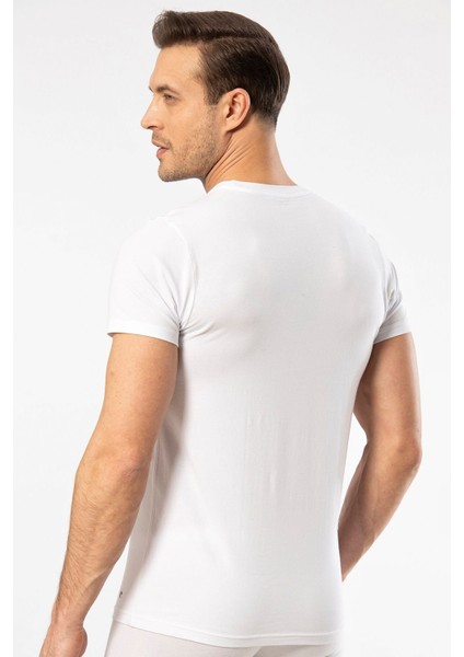 1307 O Yaka Kısa Kollu Erkek T-Shirt - Beyaz fırsatları