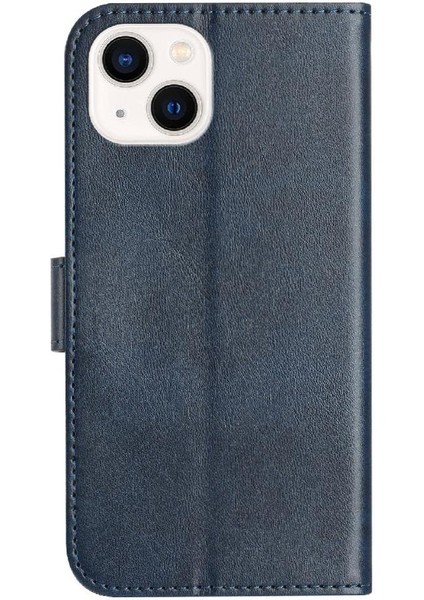 iPhone 14 Plus Tam Korumalı Telefon Pu Deri Cüzdan Standlı Kılıf (Yurt Dışından)