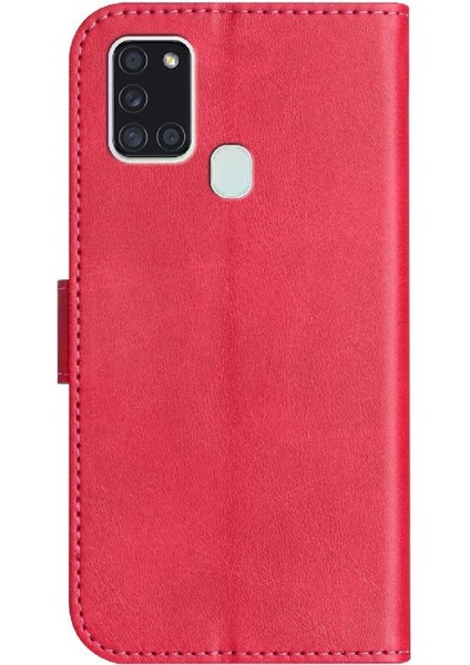 Samsung Galaxy A21S Tam Korumalı Telefon Pu Deri Cüzdan Standlı Kılıf (Yurt Dışından)