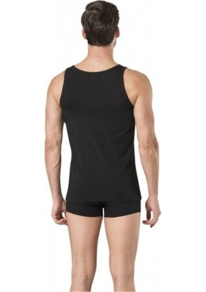Erkek Stretch Atlet Boxer Takım Siyah