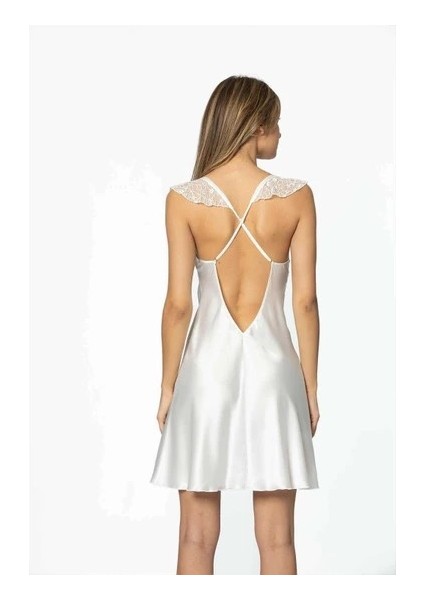 Pierre Cardin Kadın Saten Dantelli Gecelik Sabahlık Takım