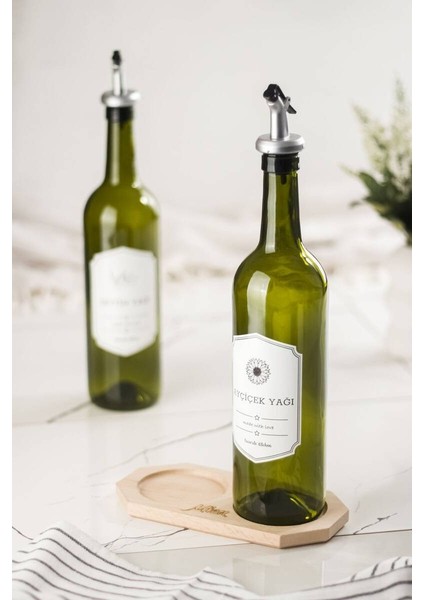 Bambu Standlı 2'li 750 ml Zeytinyağı-Sıvıyağ Şişesi Yağlık Sirkelik Seti Damlatmaz fiyatları