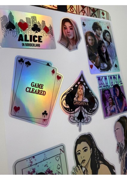 Alice In Borderland Hologram Sticker A4 1 Sayfa