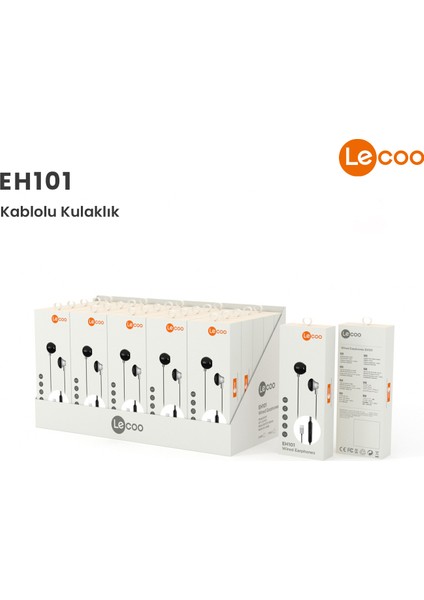 EH101 Type-C Kablolu Kulak İçi Mikrofonlu Kulaklık Siyah