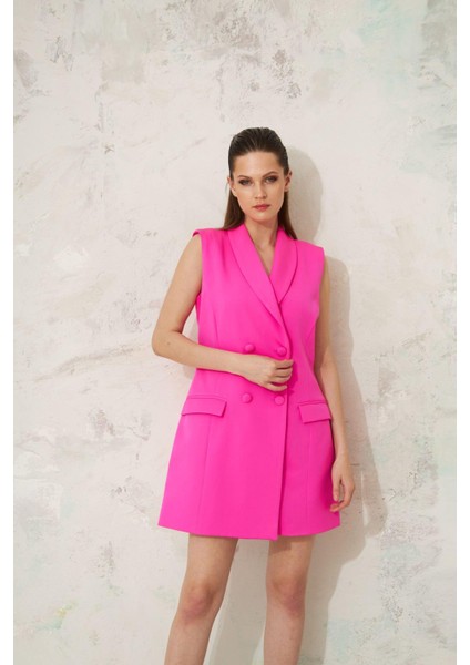 Pembe Yelek Elbise