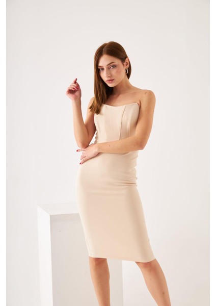 Krem Straplez Elbise fiyatları