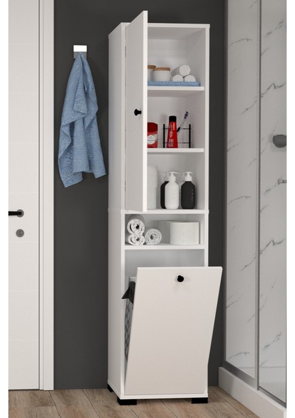 Atlas No.1 3 Raflı Sepetli Banyo Dolabı