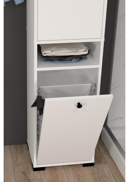 Atlas No.1 3 Raflı Sepetli Banyo Dolabı