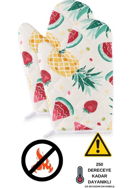 Yanmaz ve Isıya Dayanıklı Fırın Eldiveni (2 Eldiven)