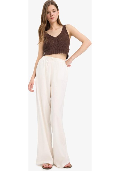 Slim Fit Dar Kesim V Yaka Kroşe Askılı Bluz F4146AX25SM fiyatları