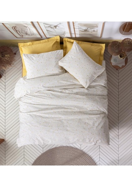 Petite Çift Kişilik Lastikli Çarşaflı Tiny Hardal Nevresim Takımı