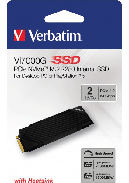 2tb I7000G 7000MB - 6500MB Playstation 5 Uyumlu M2 Nvme Pcıe Gen 4 SSD