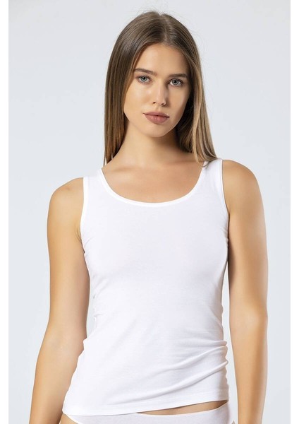 Kadın Askılı Likralı Kaşkorse Pamuklu Atlet