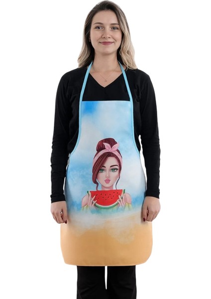 Siyah Chef Ikili Paket Leke Tutmaz Kumaş Mutfak Önlüğü Seti