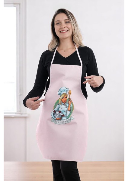 Siyah Chef Ikili Paket Leke Tutmaz Kumaş Mutfak Önlüğü Seti