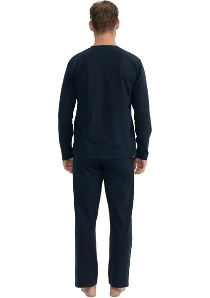 Erkek Lacivert Patlı Pijama Takımı modelleri