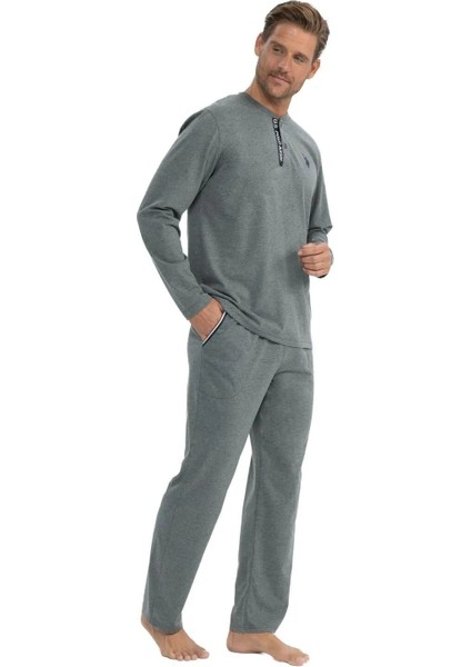 Erkek Antrasit Melanj Patlı Pijama Takımı fiyatları