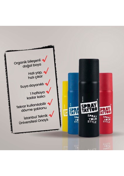 Sevgililer Günü Şablon + Siyah Sprey Seti 2