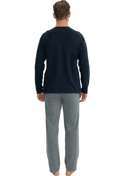 Erkek Lacivert Patlı Pijama Takımı modelleri