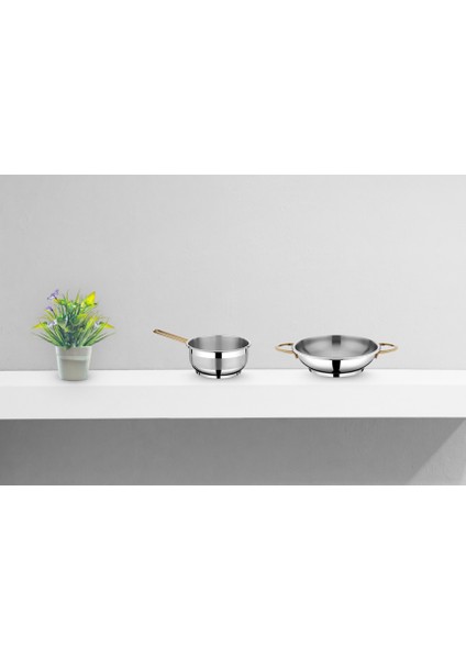 Berlin B-Gold Sahan Kaçerol Set 16 - 18 cm Bonera Berlin B-Gold Sahan Kaçerol Set 16 - 18 cm