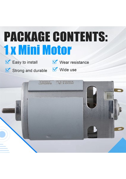 Yüksek Hızlı 550 Dc Motor 21V 21000RPM Çeşitli Uygulamalar Için Ideal (Yurt Dışından)