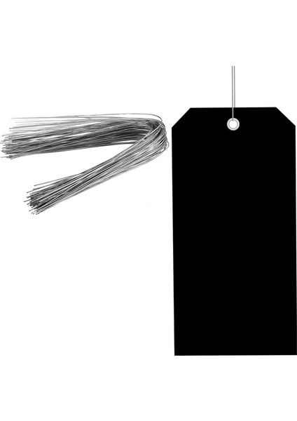 100 Adet 4 3/4 Inç x 2 3/8 Inç Plastik Nakliye Etiketi (Siyah) (Yurt Dışından)