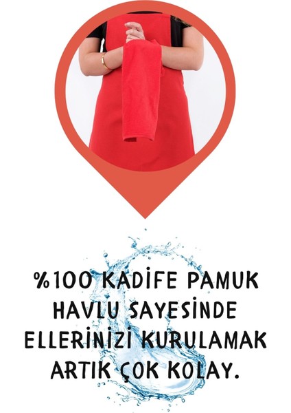 Star Ayar Askılı Havlulu Mutfak Önlüğü Seti (Havlulu Önlük)