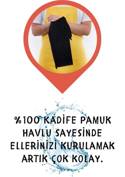 Star Ayar Askılı Havlulu Mutfak Önlüğü Seti (Havlulu Önlük)