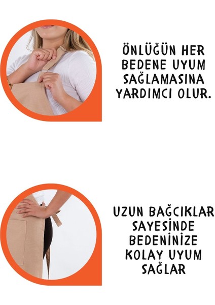 Star Ayar Askılı Havlulu Mutfak Önlüğü Seti (Havlulu Önlük)